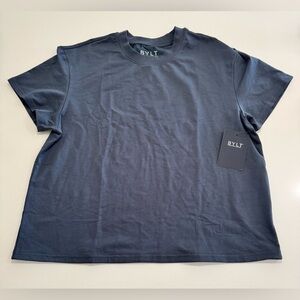 Bylt Basics Women’s LUX Relaxed Tee Shirt Vintage Navy Color Size XL  NWT